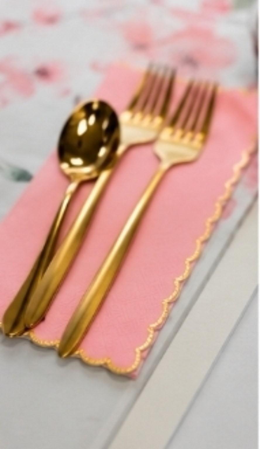 Gold tasting flatware